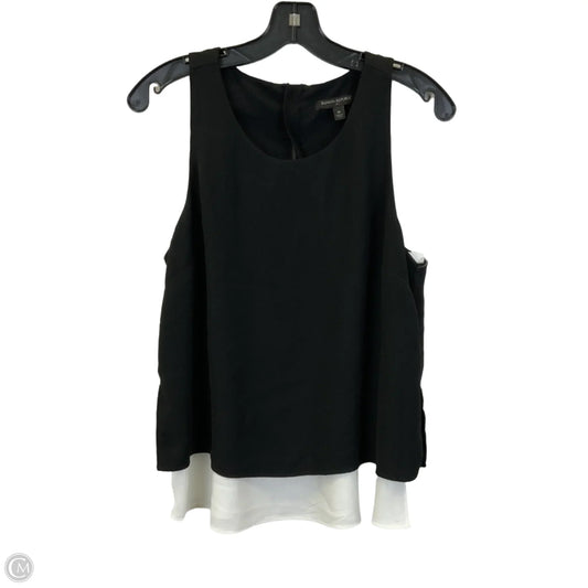 Top Sleeveless By Banana Republic In Black & White, Size: M
