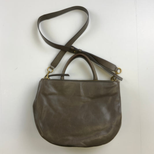 Handbag Leather By Margot, Size: Medium