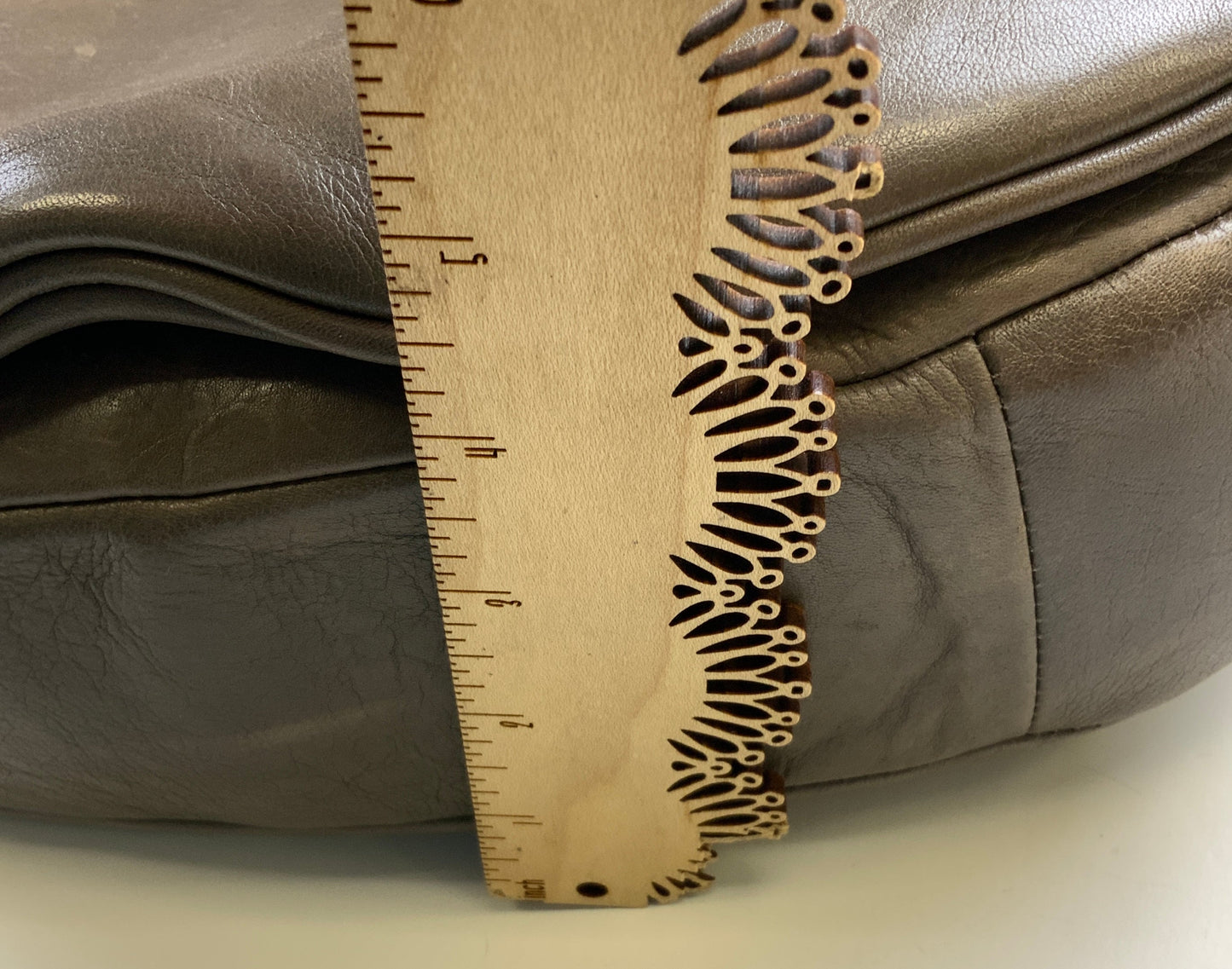 Handbag Leather By Margot, Size: Medium