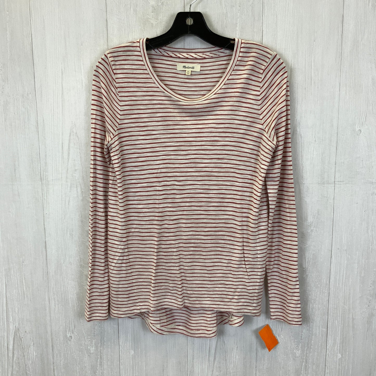 Top Long Sleeve Basic By Madewell In Striped Pattern, Size: Xs