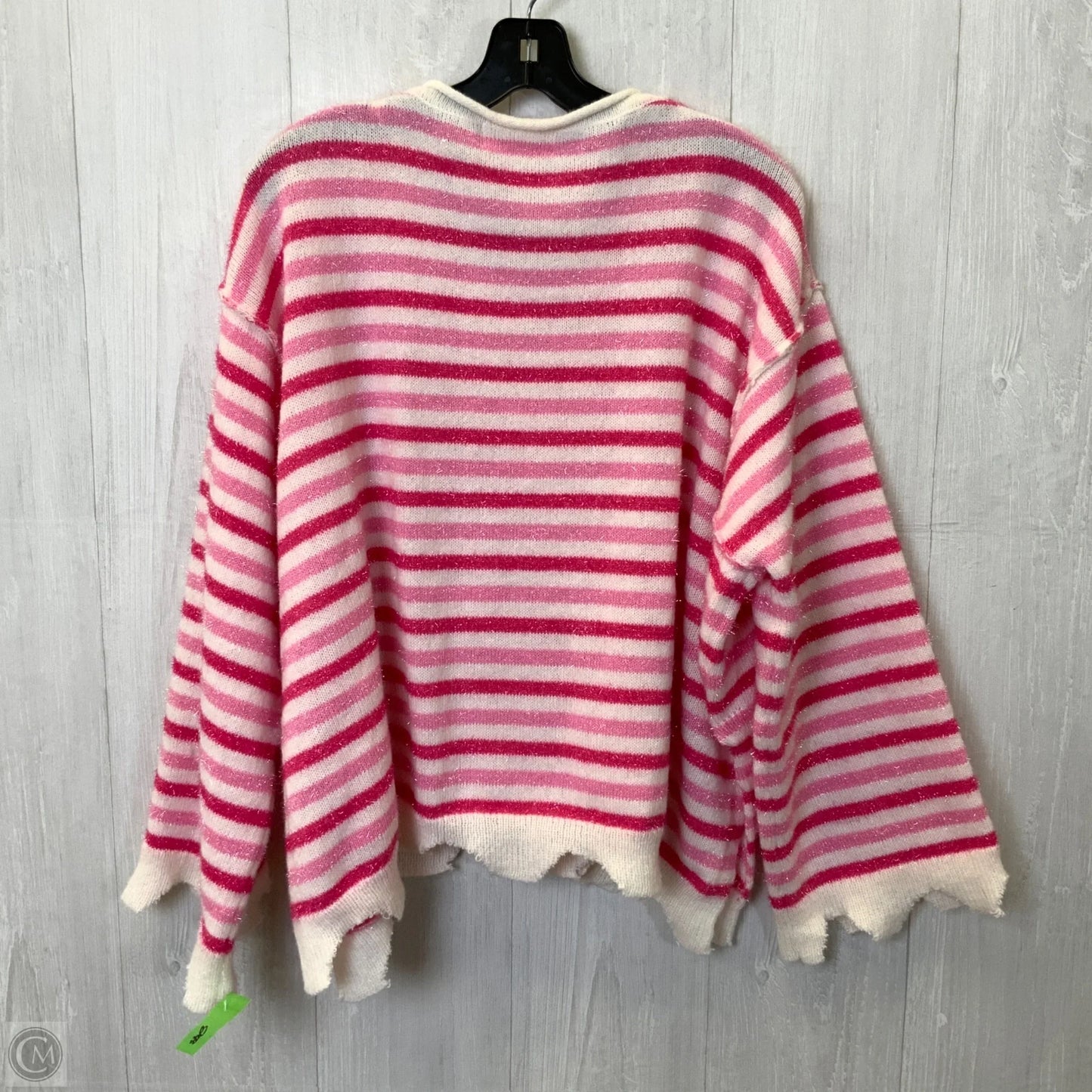 Sweater By Peach Love Cream California In Pink & White, Size: M