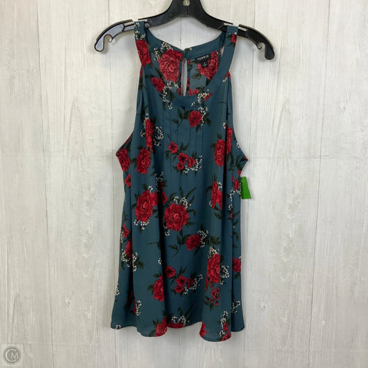 Top Sleeveless By Torrid In Blue & Red, Size: 1x