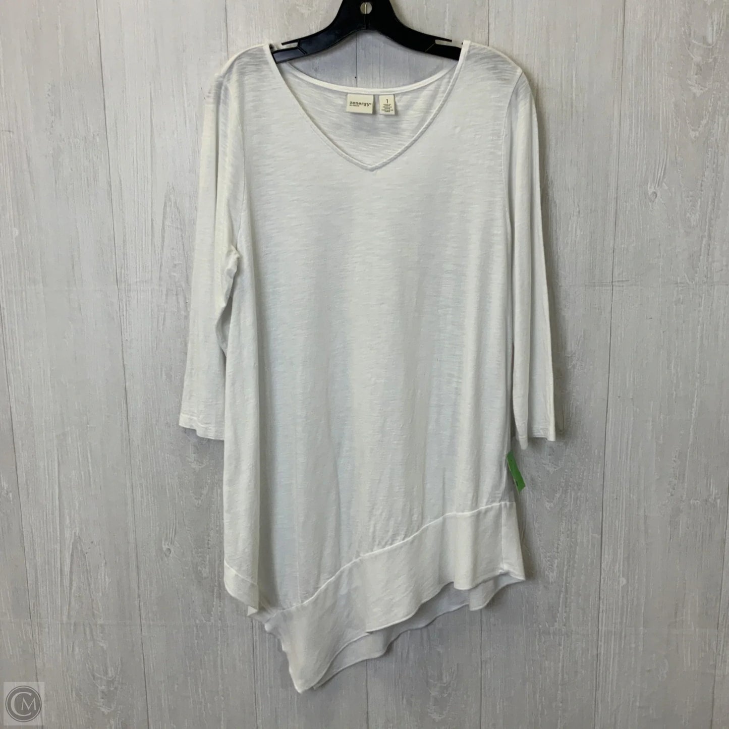 Tunic 3/4 Sleeve By Chicos In White, Size: M