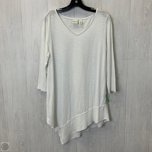 Tunic 3/4 Sleeve By Chicos In White, Size: M