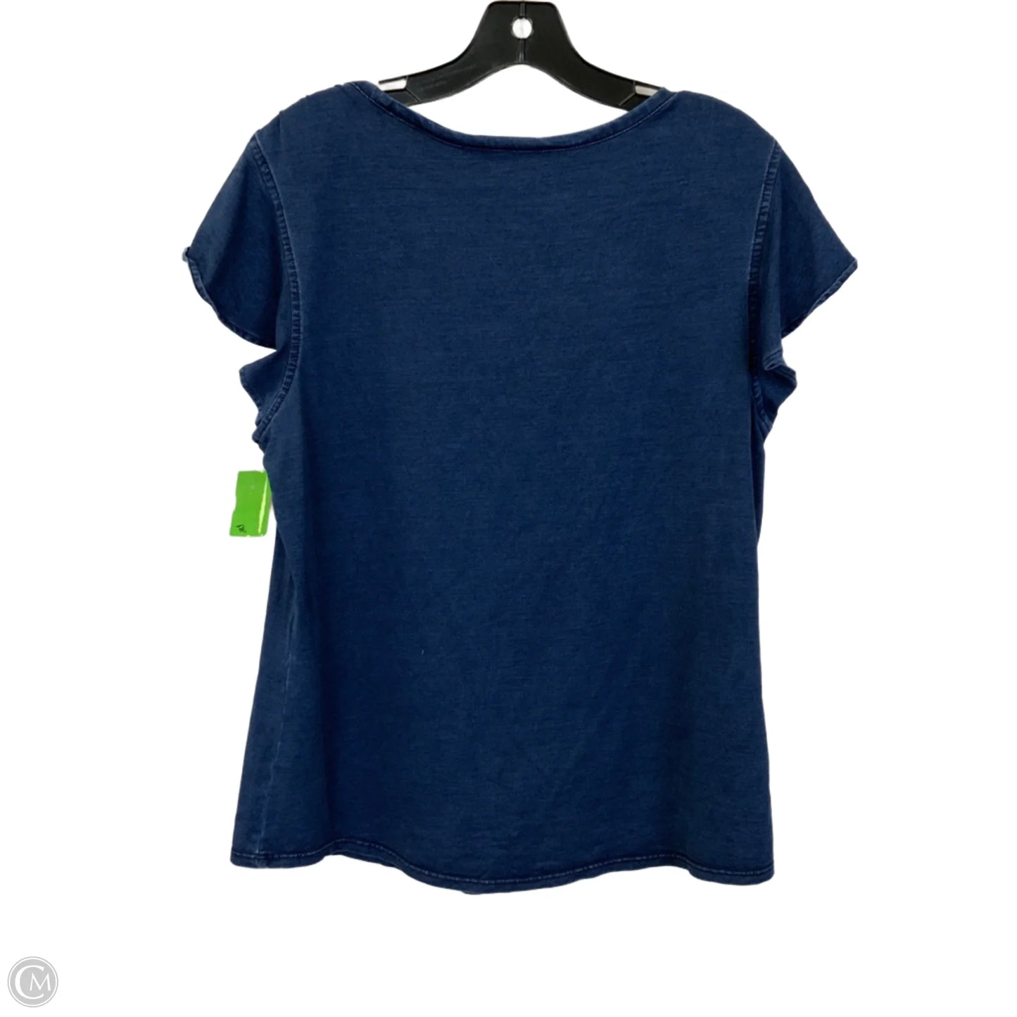 Top Short Sleeve Basic By White House Black Market In Navy, Size: L