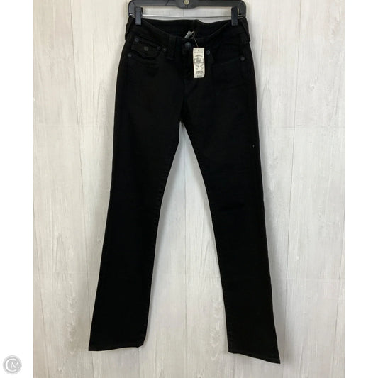 Jeans Boot Cut By True Religion In Black Denim, Size: 10