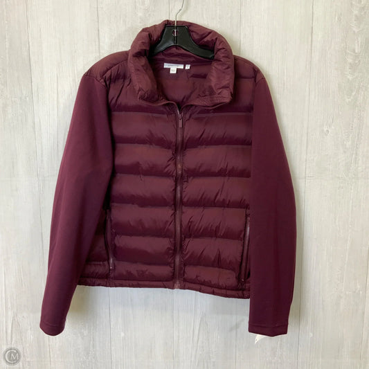 Coat Puffer & Quilted By Chicos In Purple, Size: Xl