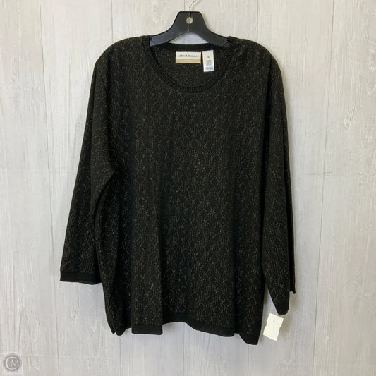 Sweater By Alfred Dunner In Black & Gold, Size: 3x