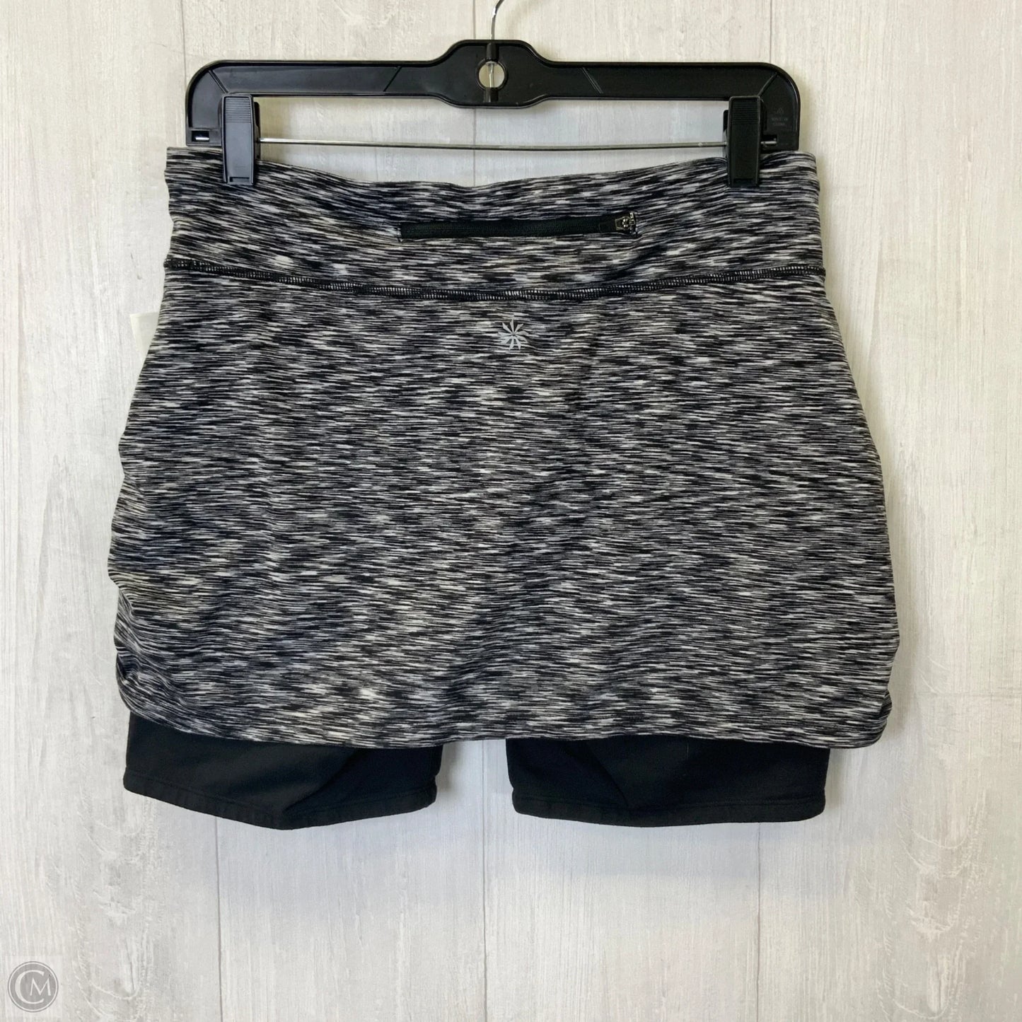 Athletic Skort By Athleta In Black & Grey, Size: M