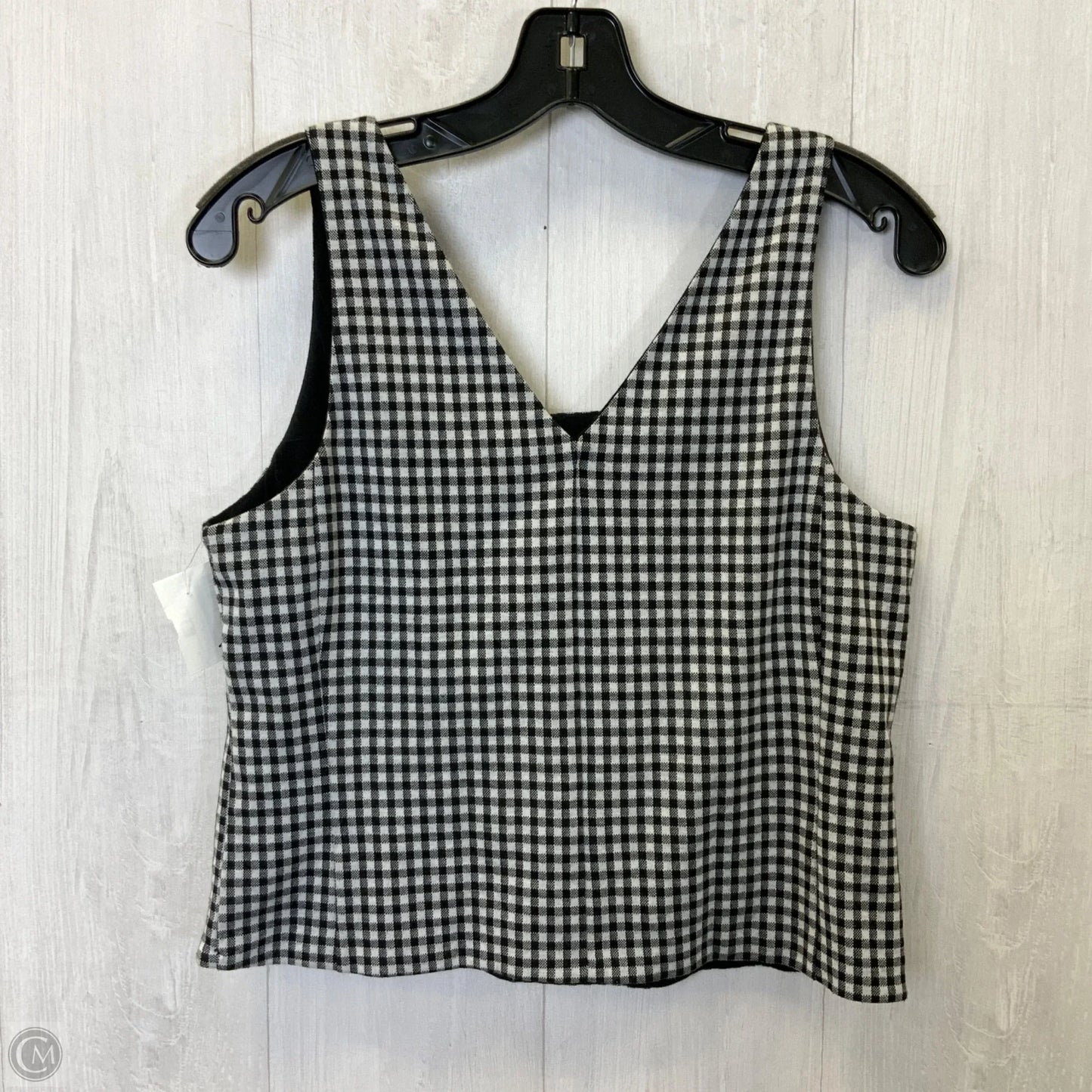 Top Sleeveless By Cabi In Black & White, Size: M