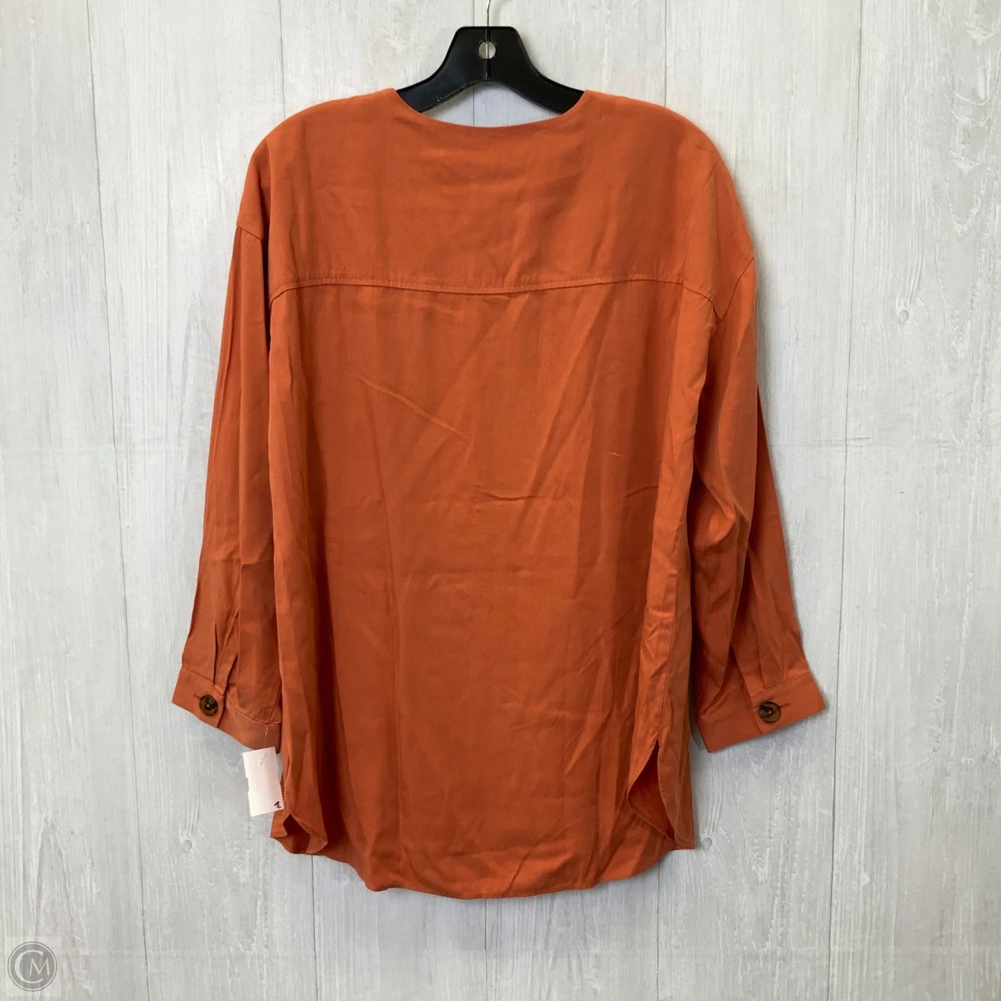 Blouse Long Sleeve By Soft Surroundings In Orange, Size: Mp