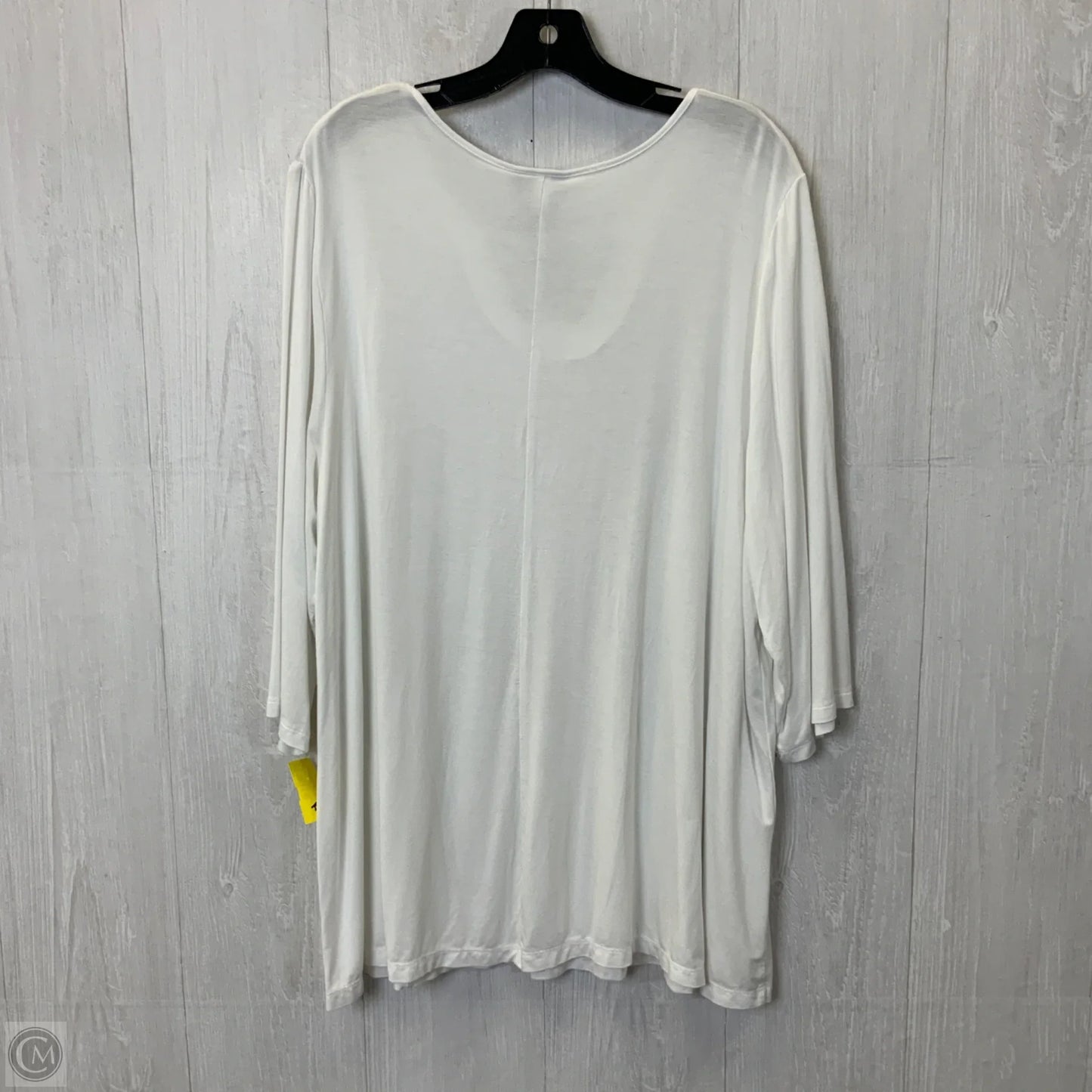 Top 3/4 Sleeve By Catherines In White, Size: 2x