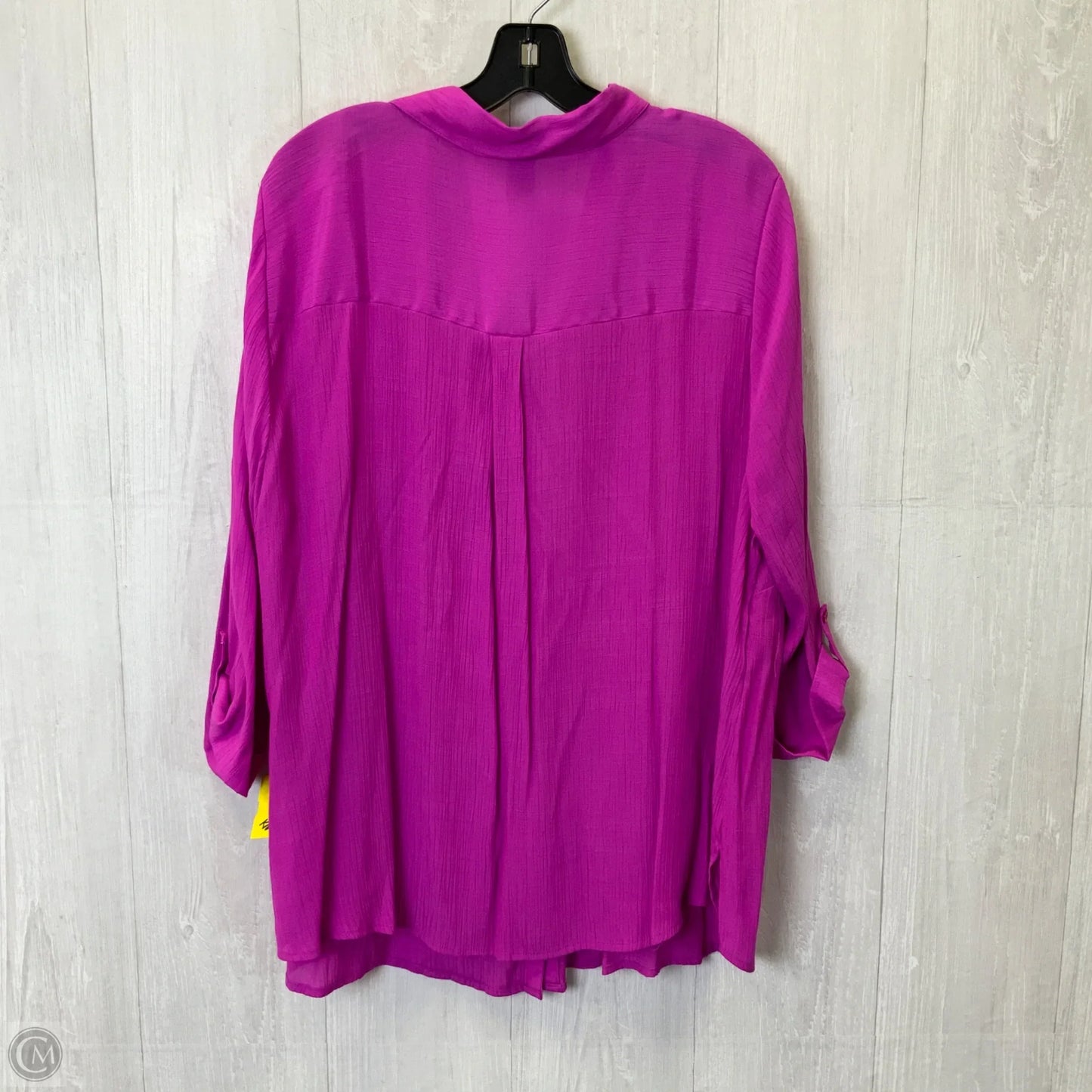 Blouse 3/4 Sleeve By Catherines In Purple, Size: 2x