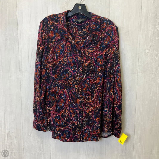 Blouse 3/4 Sleeve By Liverpool In Multi-colored, Size: L