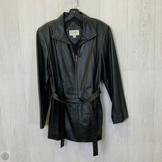 Coat Leather By Worthington In Black, Size: L
