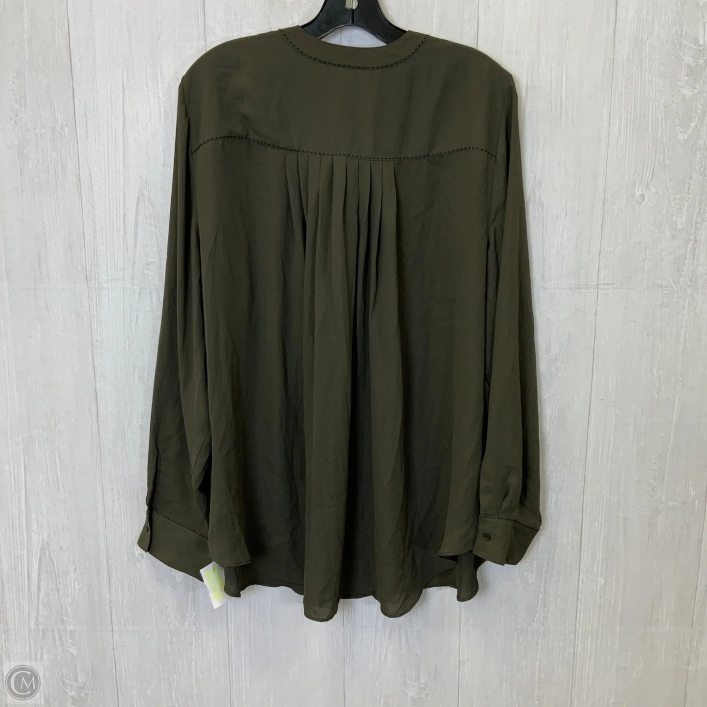 Blouse Long Sleeve By Lane Bryant In Green, Size: 2x