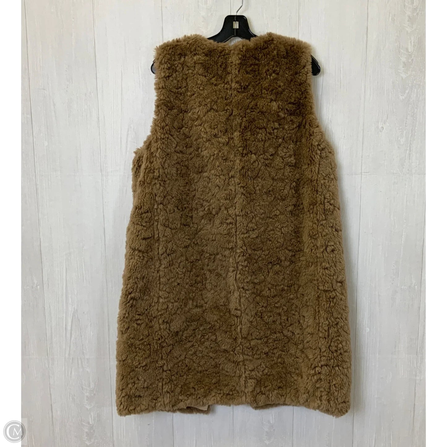 Vest Faux Fur & Sherpa By J. Crew In Brown, Size: M
