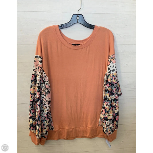 Top Long Sleeve By Gigio In Orange, Size: M