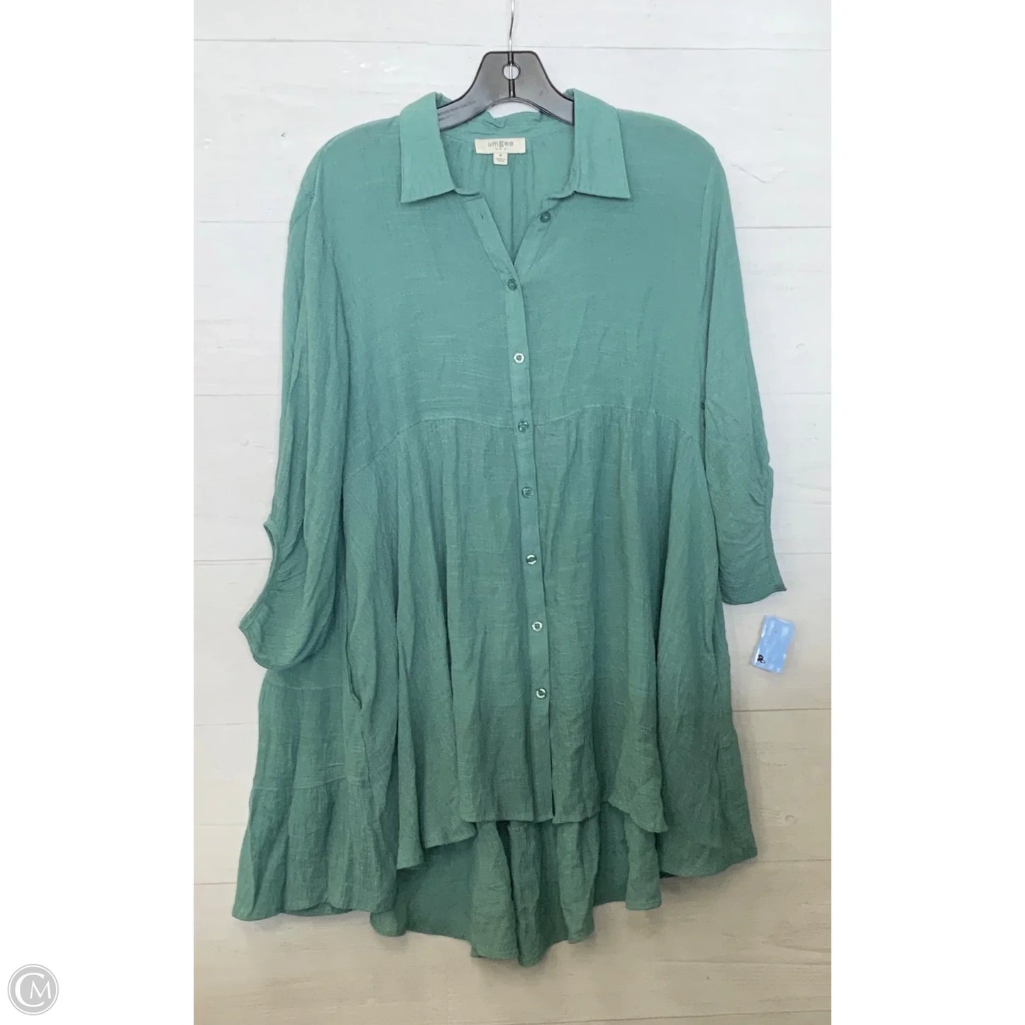 Tunic 3/4 Sleeve By Umgee In Green, Size: M