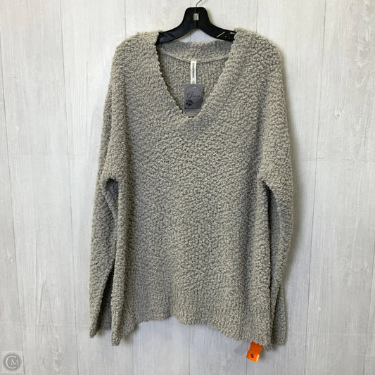 Sweater By Zenana Outfitters In Grey, Size: 2x