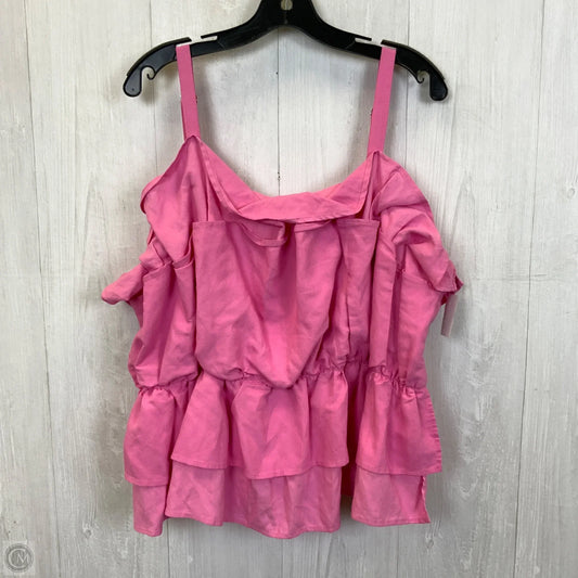 Top Sleeveless By Ashley Stewart In Pink, Size: 1x