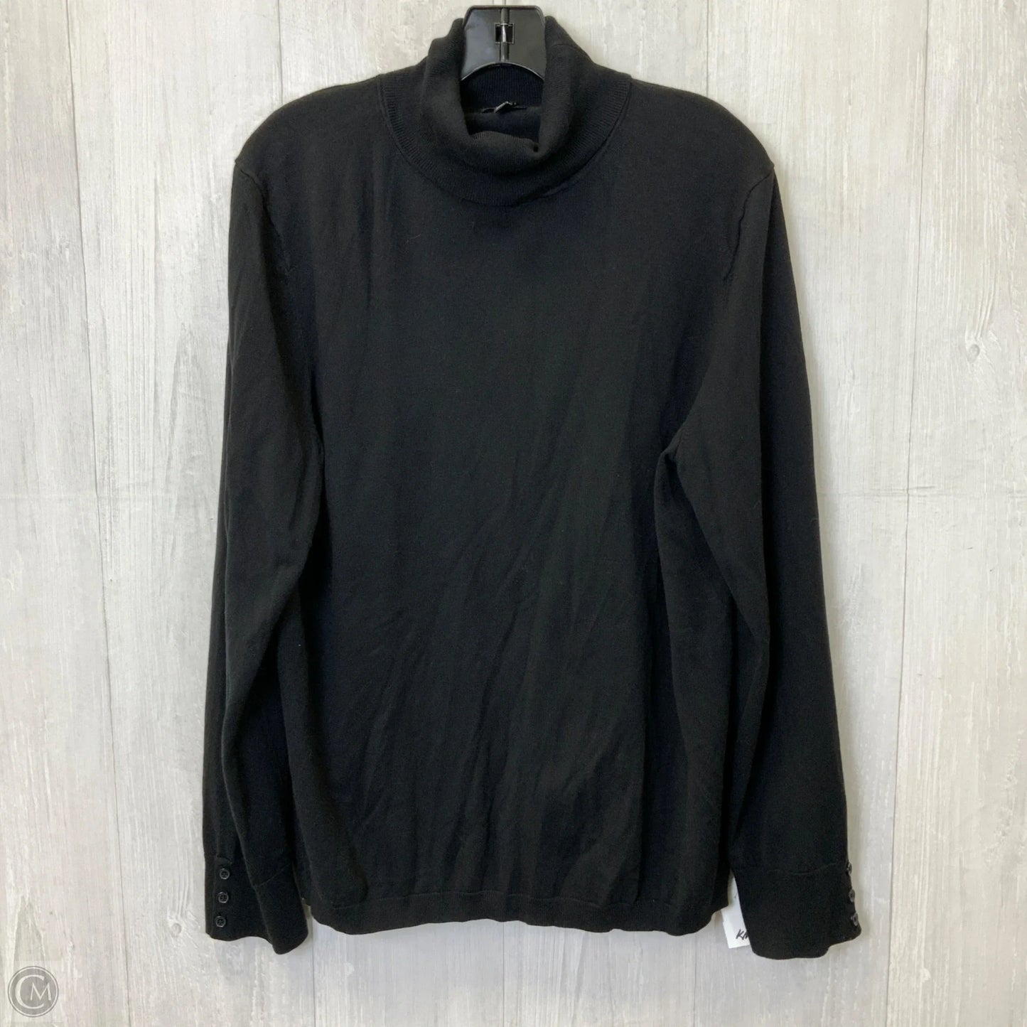 Top Long Sleeve Basic By Talbots In Black, Size: Xl