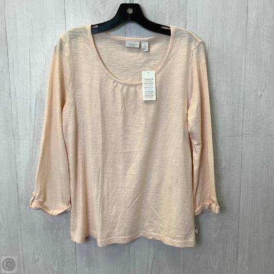 Top 3/4 Sleeve Basic By Chicos In Pink, Size: M