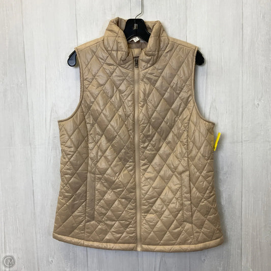 Vest Puffer & Quilted By Time And Tru In Tan, Size: M