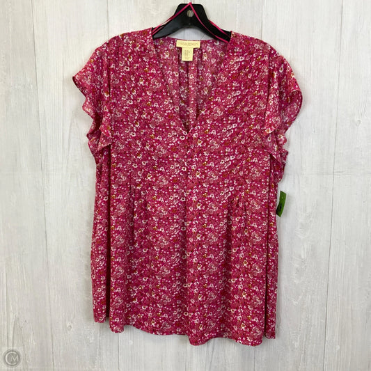 Blouse Sleeveless By Cynthia Rowley In Floral Print, Size: 1x