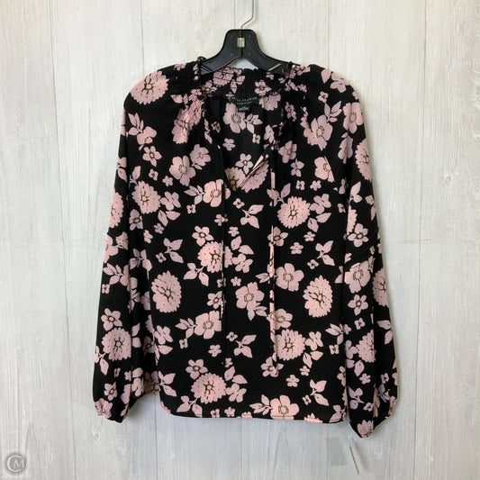 Top 3/4 Sleeve By Social Standard By Sanctuary In Black & Pink, Size: L