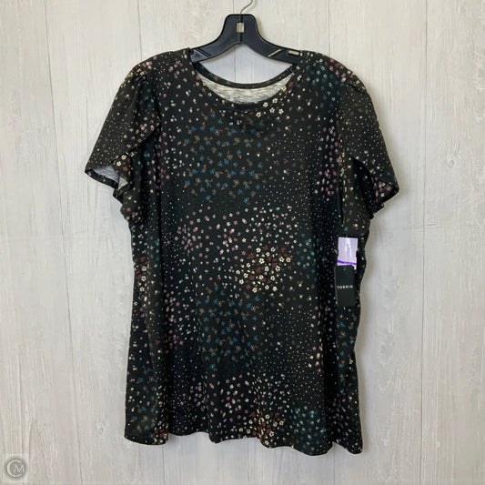 Top Short Sleeve By Torrid In Black, Size: 2x