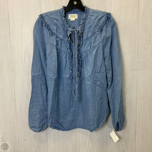 Top Long Sleeve By Maeve In Blue, Size: Xs
