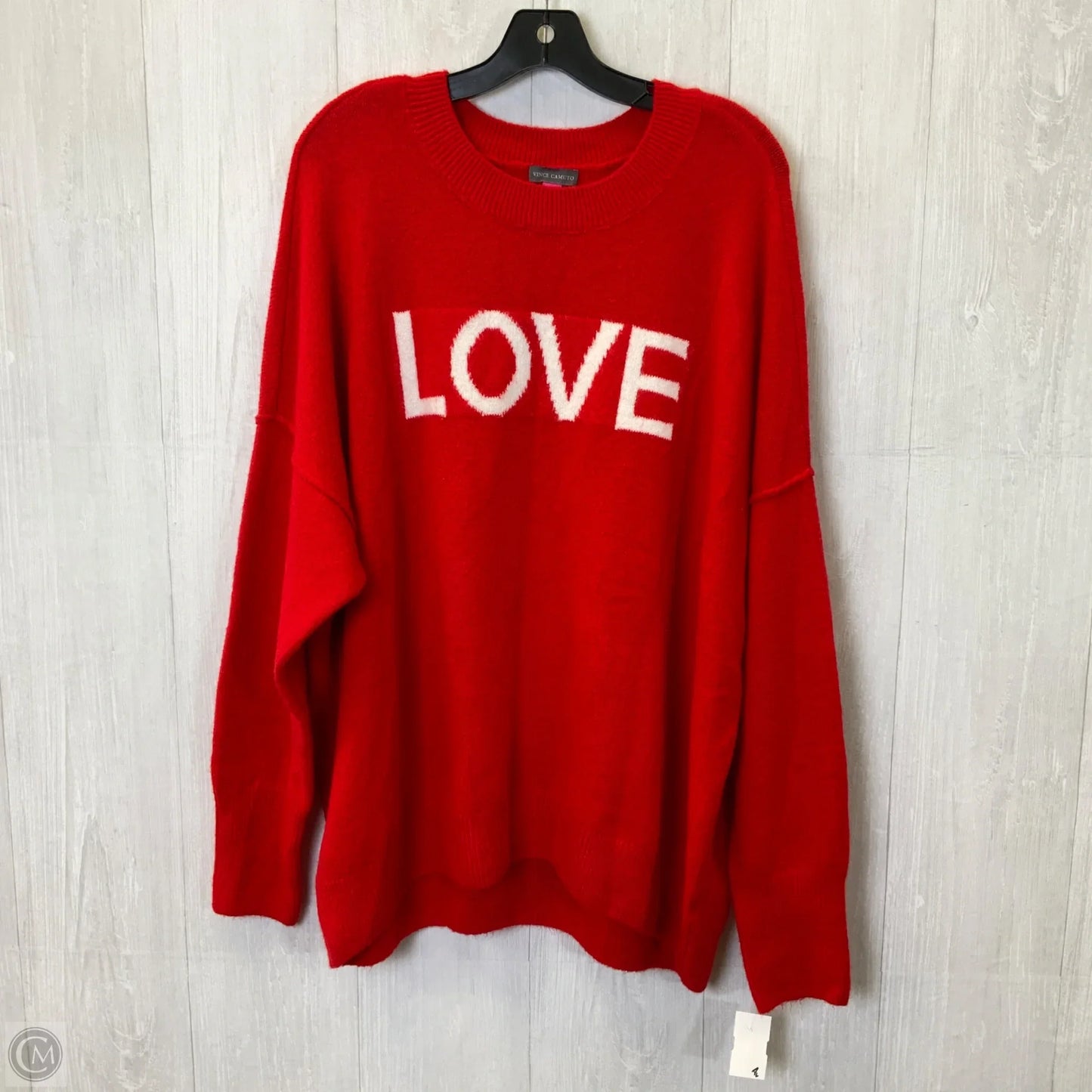 Sweater By Vince Camuto In Red & White, Size: Xl