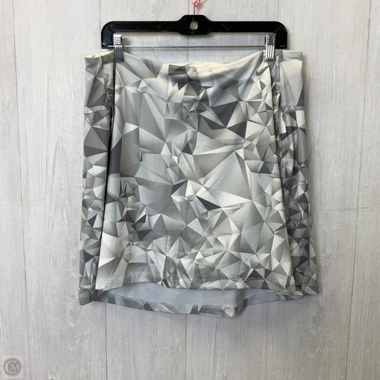 Athletic Skort By Nike Apparel In Grey & White, Size: Xl