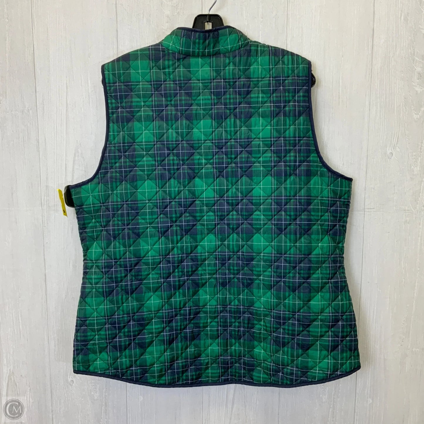 Vest Puffer & Quilted By Kendra Scott In Plaid Pattern, Size: Xl