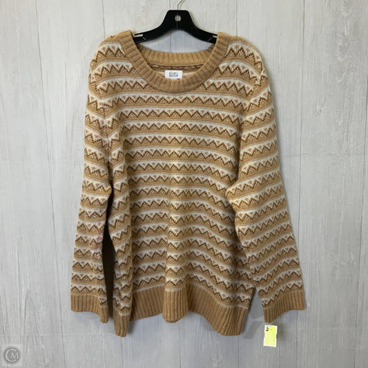 Sweater By Croft And Barrow In Striped Pattern, Size: 3x