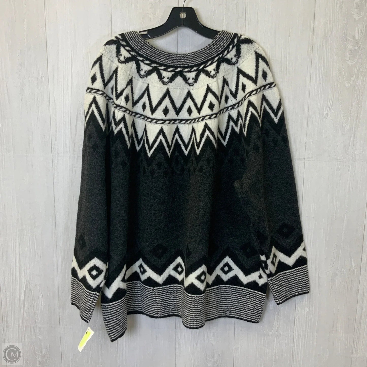 Sweater By Lane Bryant In Cream & Grey, Size: 4x