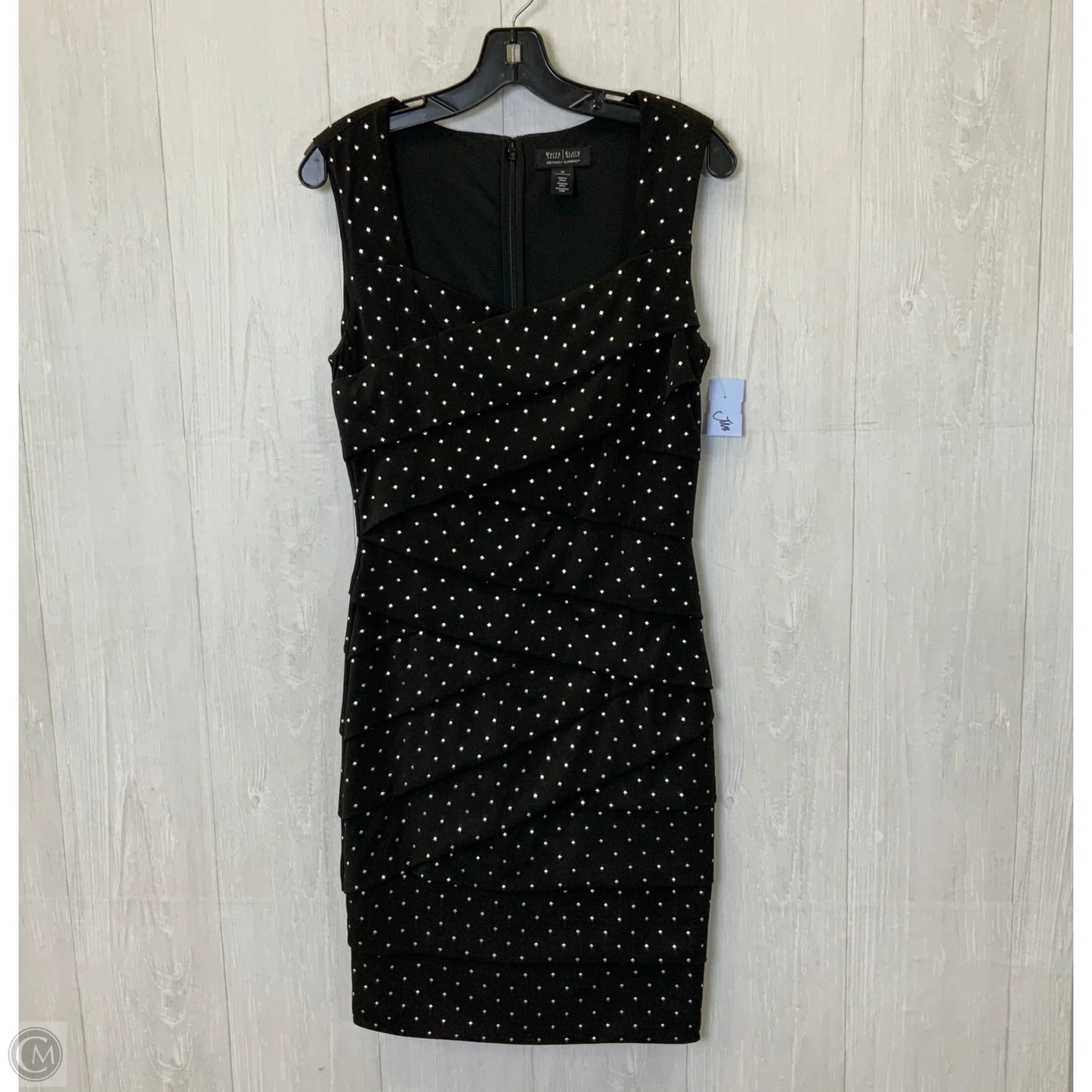 Dress Party Midi By White House Black Market In Black & Silver, Size: S