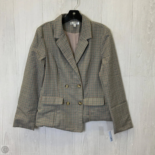 Blazer By Clothes Mentor In Plaid Pattern, Size: M