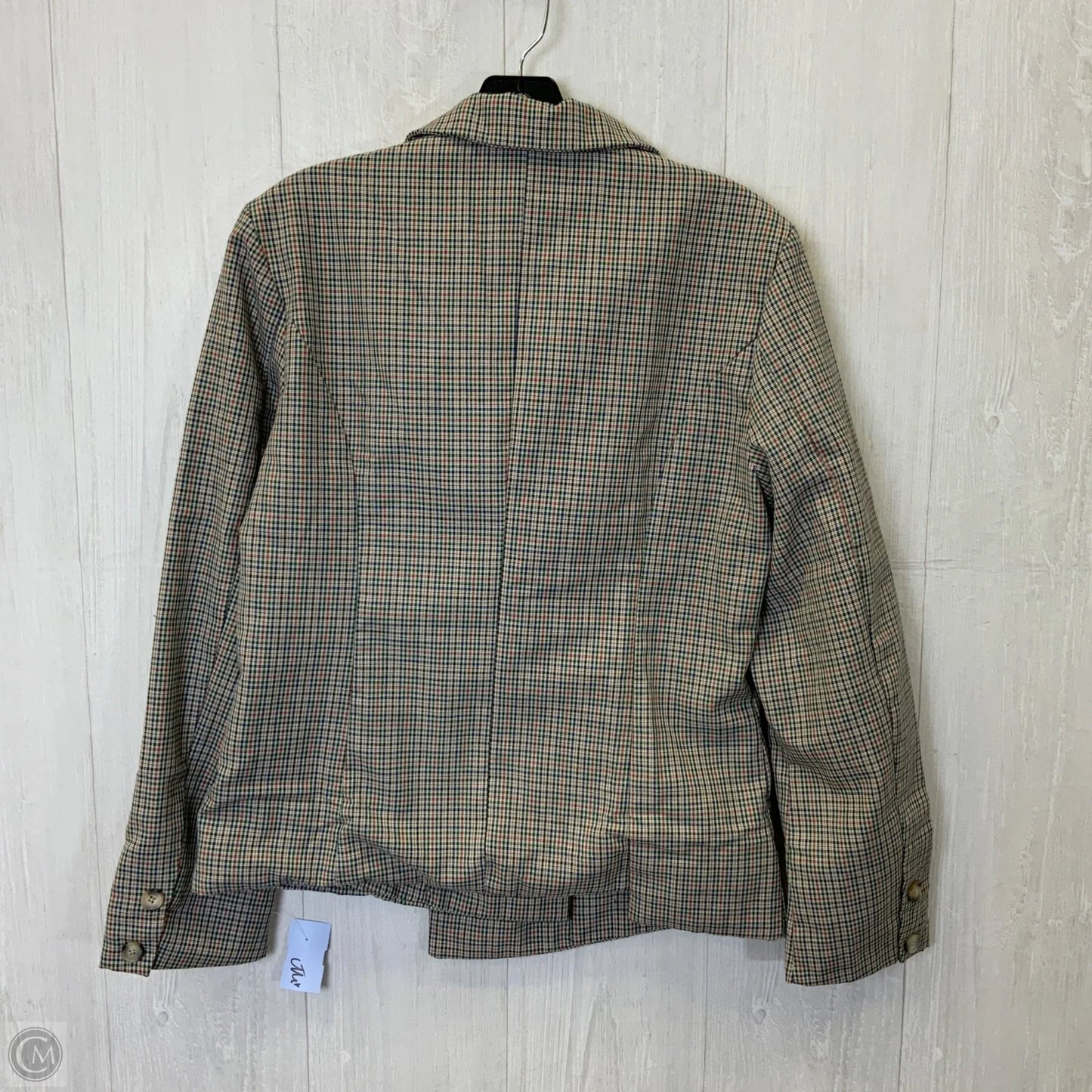 Blazer By Clothes Mentor In Plaid Pattern, Size: M