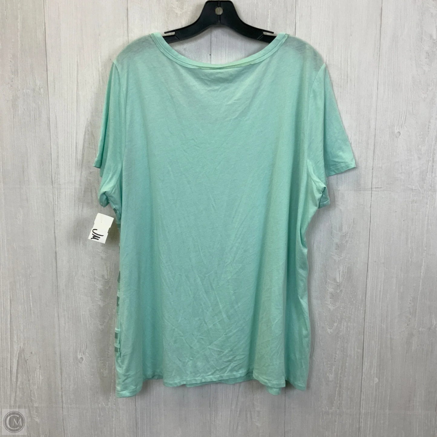 Top Short Sleeve By Cato In Aqua, Size: 3x