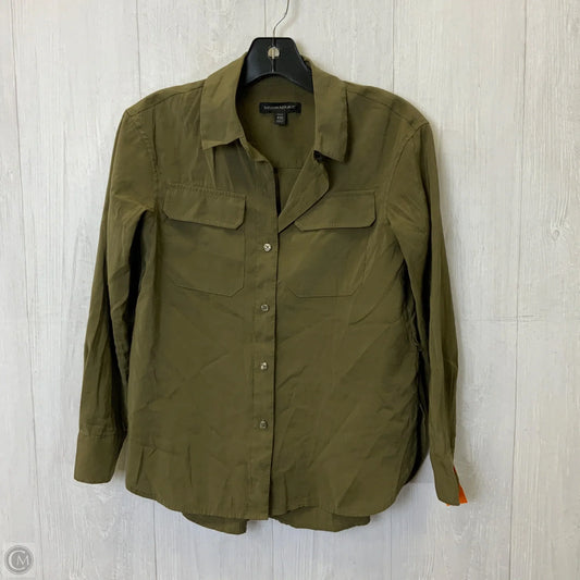 Top Long Sleeve By Banana Republic In Green, Size: Xxs