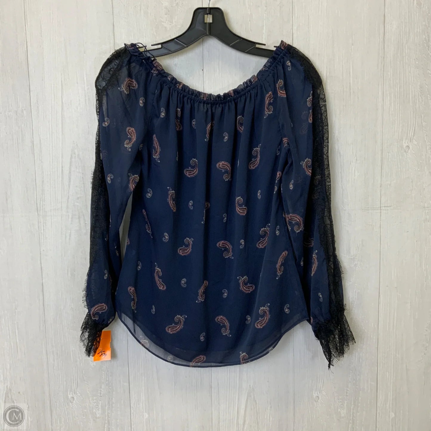 Top Long Sleeve By White House Black Market In Navy, Size: Xxs