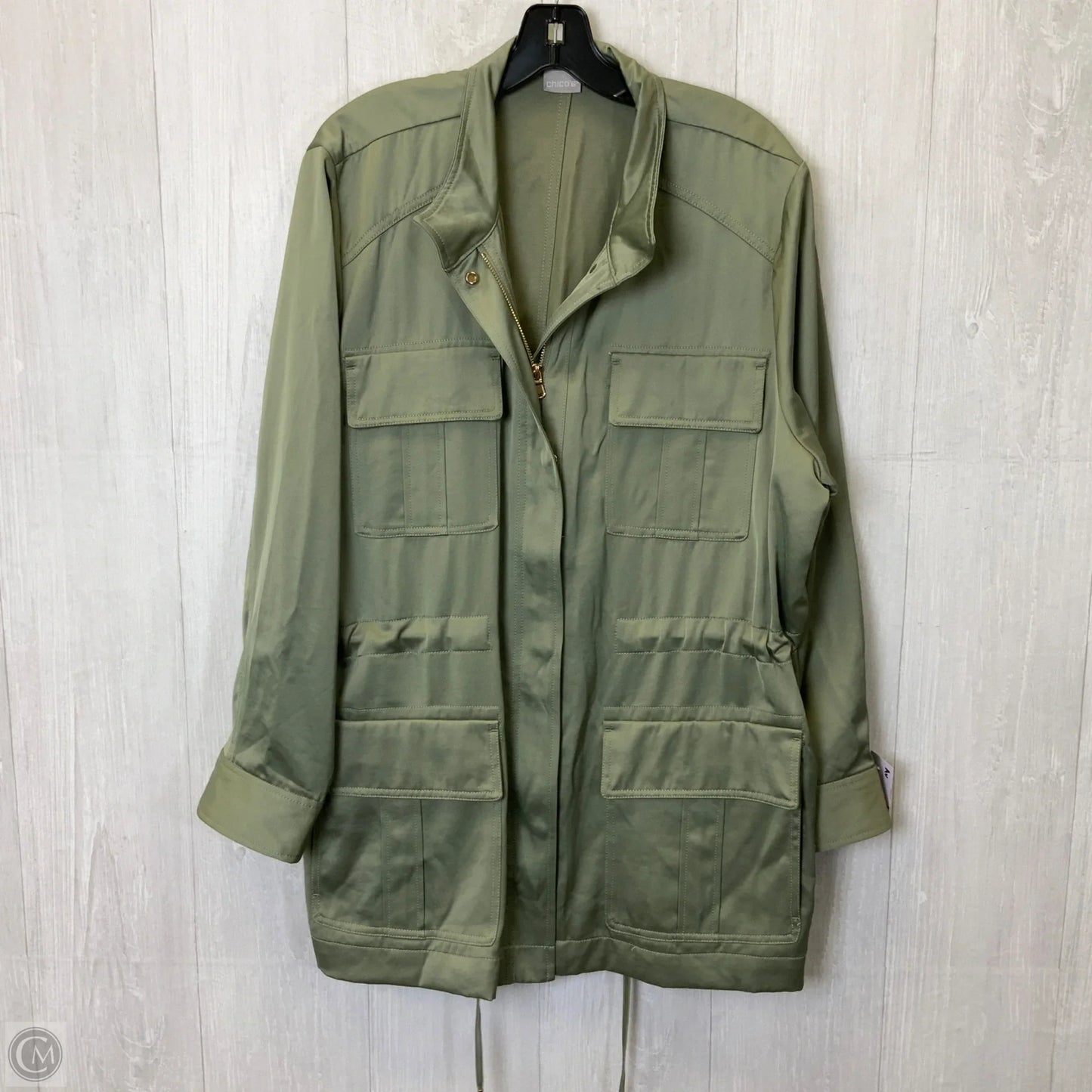 Jacket Other By Chicos In Green, Size: 2x