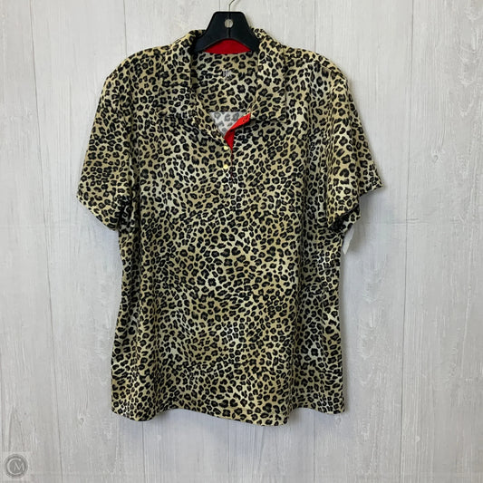 Top Short Sleeve By Clothes Mentor In Animal Print, Size: 2x