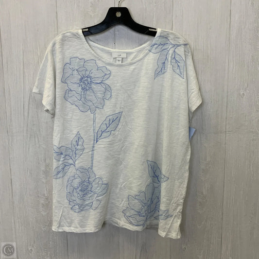 Top Short Sleeve By J. Jill In White, Size: L