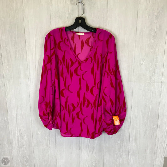 Top Long Sleeve By Jodifl In Pink, Size: M