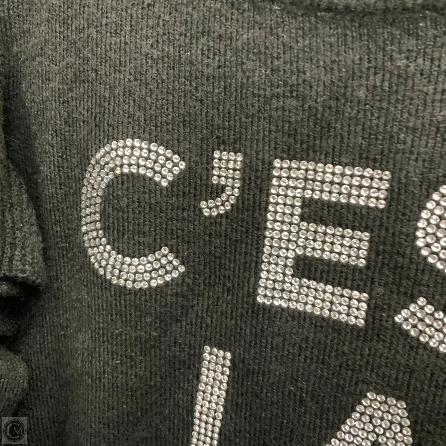 Top Long Sleeve Designer By Karl Lagerfeld In Black, Size: Xl