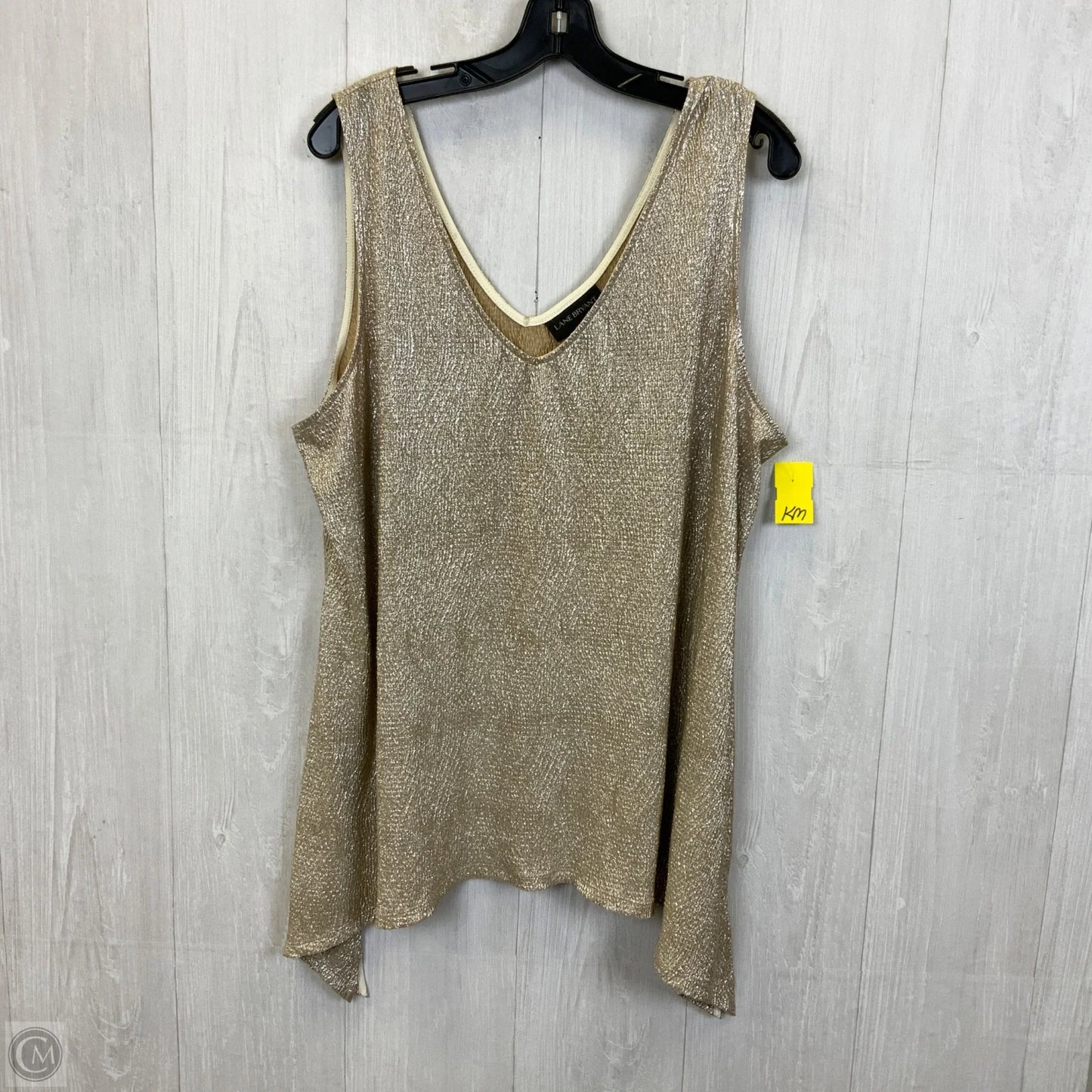 Top Sleeveless By Lane Bryant In Gold, Size: 1x