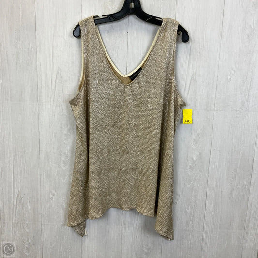 Top Sleeveless By Lane Bryant In Gold, Size: 1x
